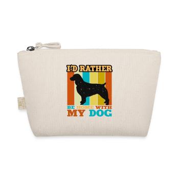 Boykin Spaniel Hundeliebhaber Silhouette Vintage Sonnenuntergang - Bio-Täschchen - Natur - Vorne
