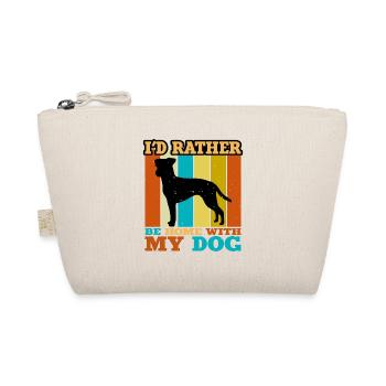 Brazilian Terrier Dog Love Silhouette Retro Sunset - Trousse biologique - nature - Devant