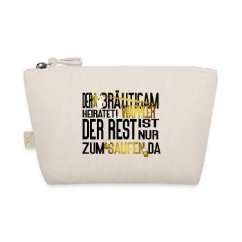 JGA Männer Wappler Saufen Spruch - Bio-Täschchen - Natur - Vorne