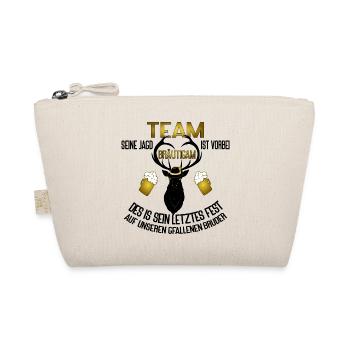 Team Bräutigam JGA Hirsch Jagd Humor - Bio-Täschchen - Natur - Vorne