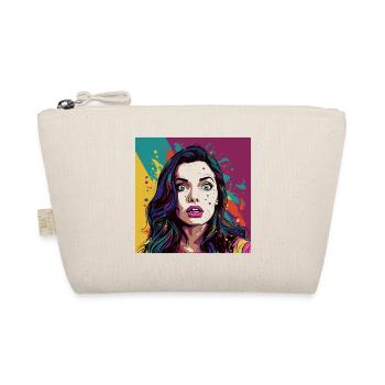 Pop Art Surprised Face - Organic Pouch - nature - Front