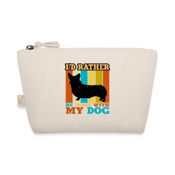 Corgi Dog Silhouette Vintage Sunset for Dog Lovers - Organic Pouch - nature - Front
