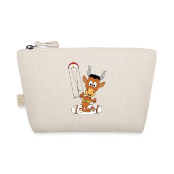 STIER - BULLE - KITE - KITESURFEN - KITESURFER - Bio-Täschchen - Natur - Vorne