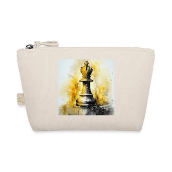Yellow Chess Bishop - Organic Pouch - nature - Front