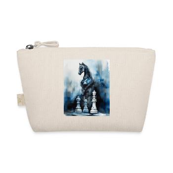 Blue Chess Knight Came to Life - Organic Pouch - nature - Front
