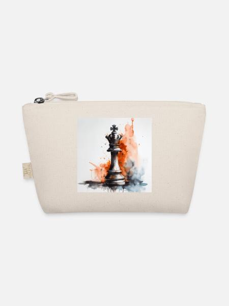 Artful Chess King - Organic Pouch - nature