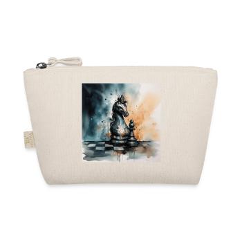 Artful Chess Knight - Organic Pouch - nature - Front