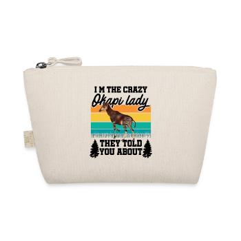 I'm The Crazy Okapi Lady - Organic Pouch - nature - Front