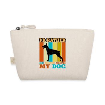 Doberman Dog Lover Silhouette Vintage Sunset - Trousse biologique - nature - Devant