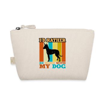 Anglais Toy Terrier Black Tan Dog Silhouette - Trousse biologique - nature - Devant