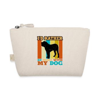 Fila Brasileiro Dog Love Silhouette Vintage Sunset - Organic Pouch - nature - Front
