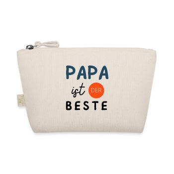 Geschenk Vatertag - Papa ist der Beste / Männertag - Bio-Täschchen - Natur - Vorne