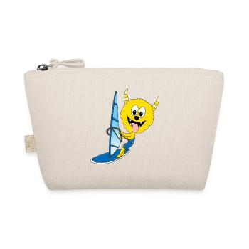WINDSURFER - MONSTER - SURFER - WASSERSPORT - Bio-Täschchen - Natur - Vorne