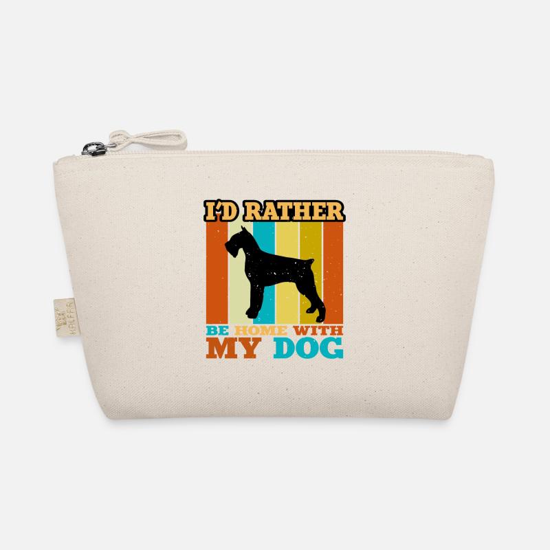 Schnauzer Géant Chien Amour Silhouette Vintage Coucher de Soleil Trousse biologique