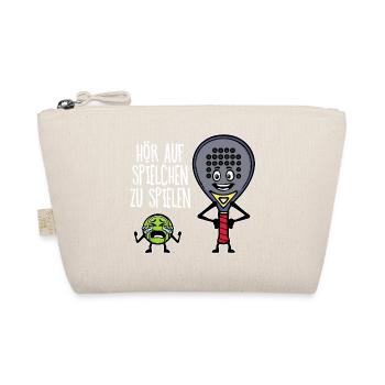 Trainer Padelteam Schläger Padel Statement Bälle - Bio-Täschchen - Natur - Vorne