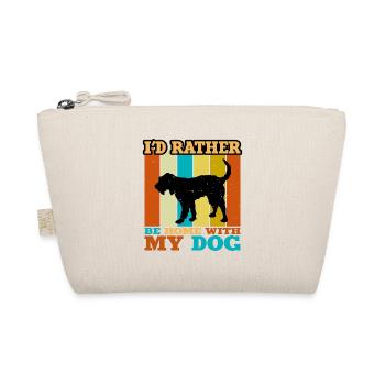 Griffon Nivernais Dog Love Silhouette Retro Sunset - Organic Pouch - nature - Front