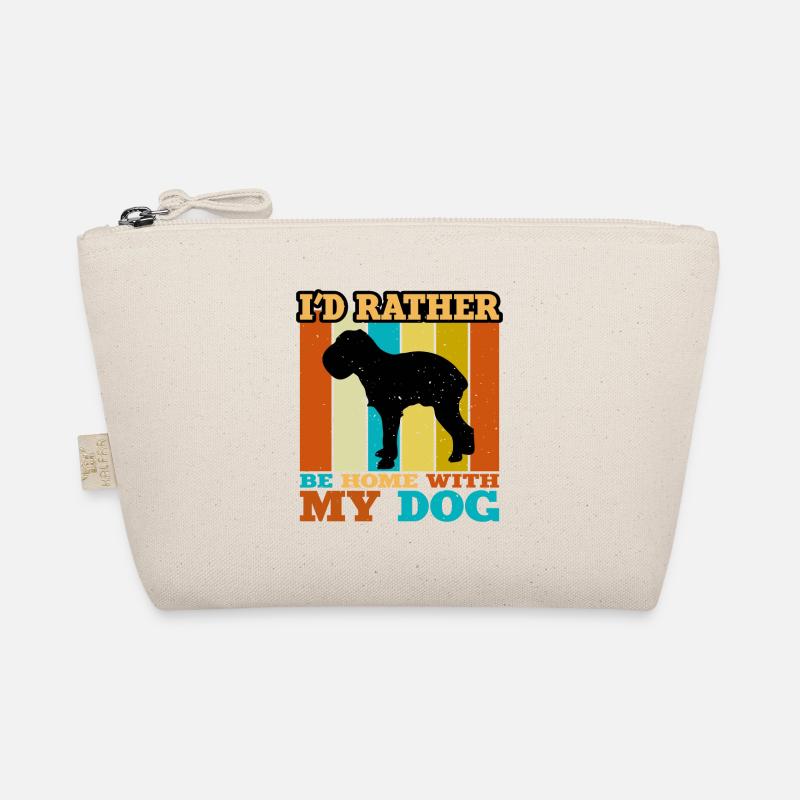 Griffon Bruxellois Hund Silhouette Retro Sunset Bio-Täschchen