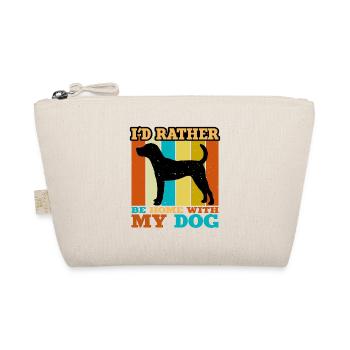 Jack Russell Hundeliebhaber Silhouette Vintage Sonnenuntergang - Bio-Täschchen - Natur - Vorne
