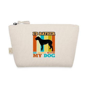 Irish Wolfhound Dog Love Silhouette Vintage Sunset - Trousse biologique - nature - Devant