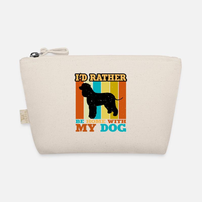 Irish Water Spaniel Dog Silhouette Retro Sunset Organic Pouch