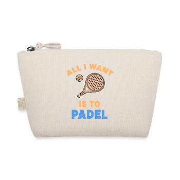 Padel Statement Padelspiel Spieler Schläger Bälle - Bio-Täschchen - Natur - Vorne