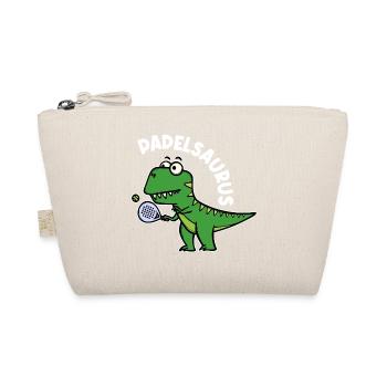 Padel Padelspiel Sport Spieler Dinosaurier Spruch - Bio-Täschchen - Natur - Vorne