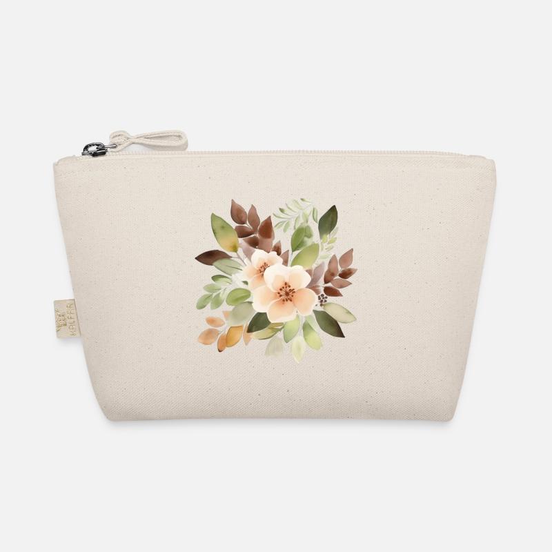 Wunderschöne Blumen im Boho Stil Bio-Täschchen