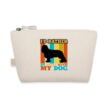 King Charles Dog Lover Silhouette Vintage Sunset - Organic Pouch - nature - Front
