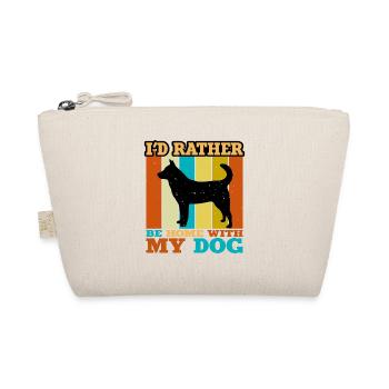 Jindo Dog Silhouette Vintage Sunset for Dog Lovers - Organic Pouch - nature - Front