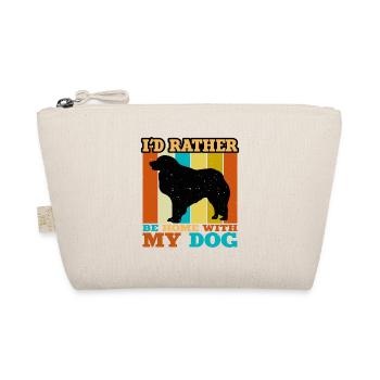 Kuvasz Hundeliebhaber Silhouette Vintage Sonnenuntergang - Bio-Täschchen - Natur - Vorne