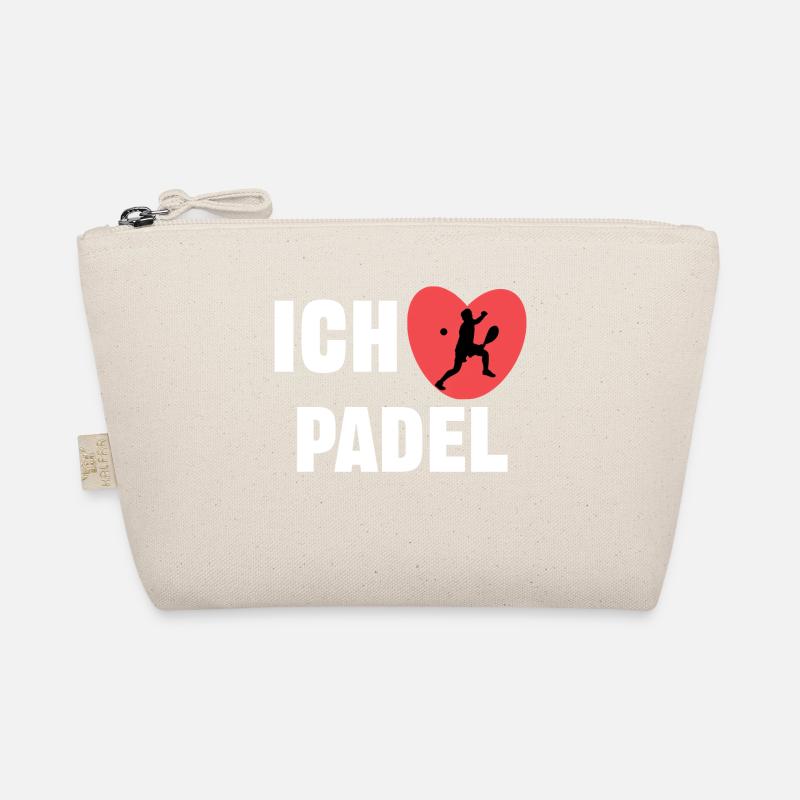 I love padel heart statement player training Organic Pouch
