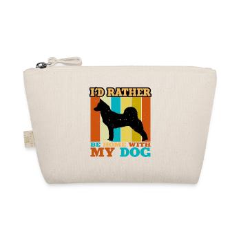 Norrbottenspets Dog Love Silhouette Vintage Sunset - Organic Pouch - nature - Front
