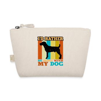 Parson Russell Terrier Dog Silhouette Retro Sunset - Organic Pouch - nature - Front