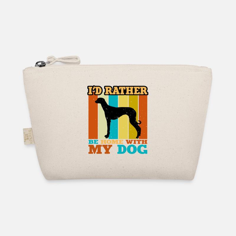 Alte kroatische Windhund Hund Silhouette Retro Sonne Bio-Täschchen