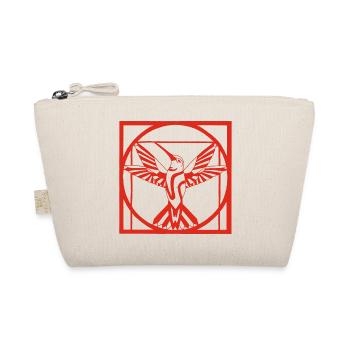Vitruvius red bird - Organic Pouch - nature - Front