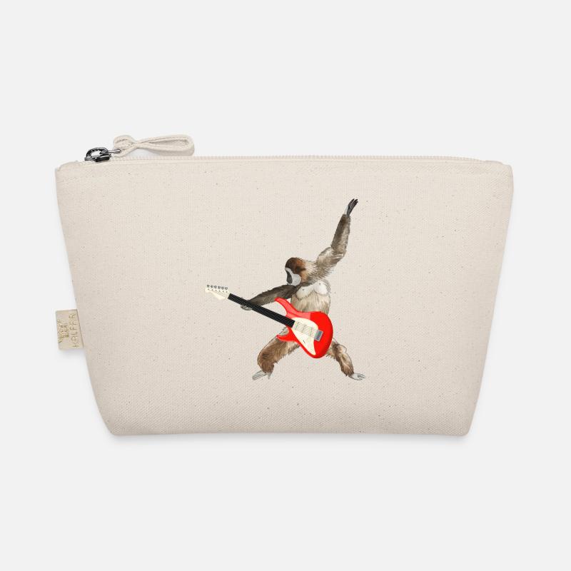 Affe Weißbartgibbon E-Gitarre lets rock Bio-Täschchen