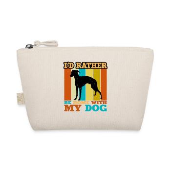 Rampur Greyhound Dog Lover Silhouette Retro Sunset - Organic Pouch - nature - Front
