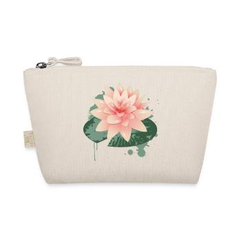 Water lily graffiti with green lily pad - Organic Pouch - nature - Front