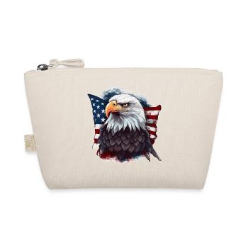 American bald eagle with USA flag - Organic Pouch - nature - Front