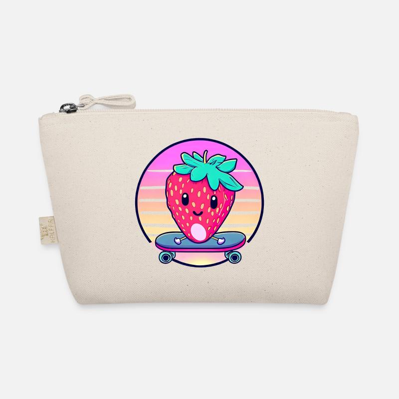 Skateboard fraise au coucher du soleil Trousse biologique