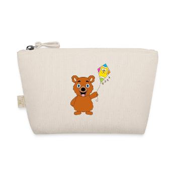 DACHEN - KITE - DRACHENSTEIGEN - TEDDY - BÄR - Bio-Täschchen - Natur - Vorne