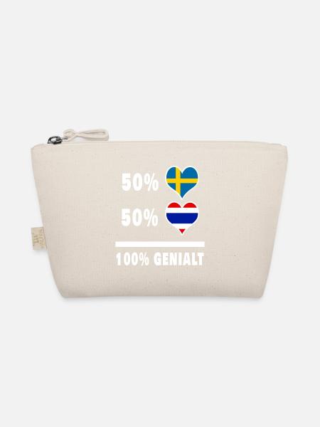 Thailand och Sverige 100 % Genialt flagga - Ekologisk liten väska - natur