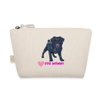 Dog Mommy – Süßes Mops Motiv - Bio-Täschchen - Natur - Vorne