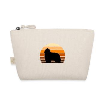 Collie barbu amoureux des chiens Silhouette Vintage Coucher de soleil - Trousse biologique - nature - Devant