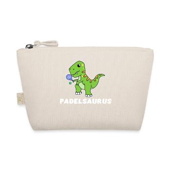 Padel-Tennis Spieler Cooler Spruch Dinosaurier - Bio-Täschchen - Natur - Vorne