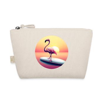 Surfing flamingo in sunset - Organic Pouch - nature - Front