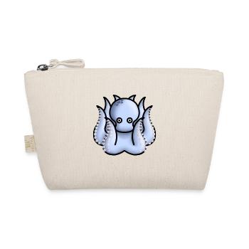 kleiner süßer hellblauer Oktopus - Bio-Täschchen - Natur - Vorne