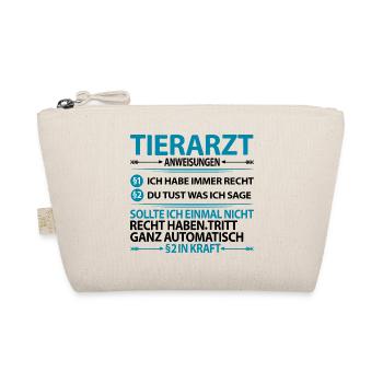 Dankeschön Danke sagen an Tierarzt Tierarztpraxis - Bio-Täschchen - Natur - Vorne