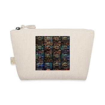 Vintage Audio Stack Collage - Organic Pouch - nature - Front