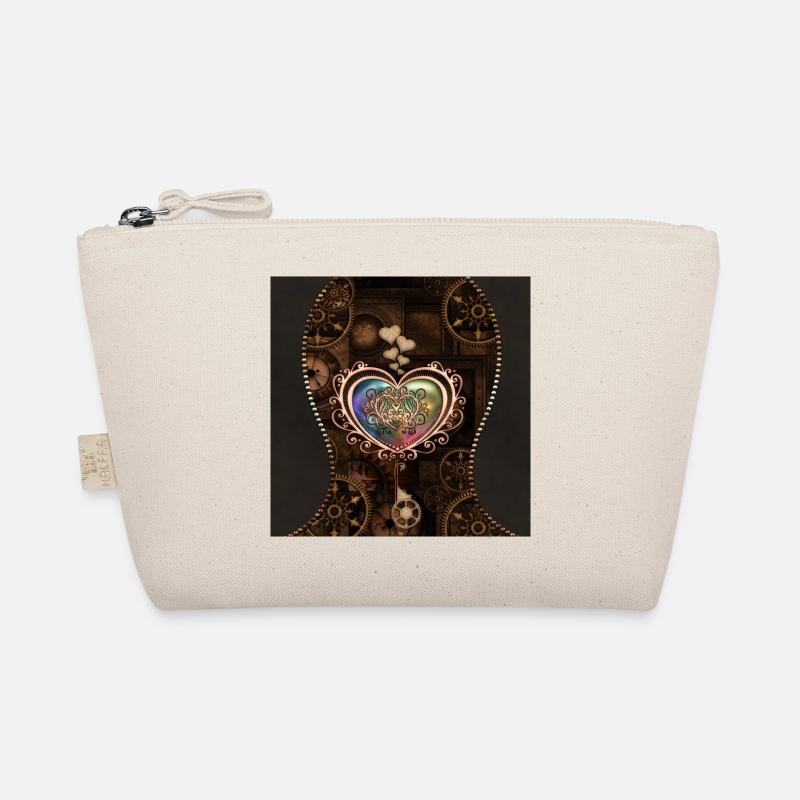 Romantisches Steampunk-Herz Bio-Täschchen